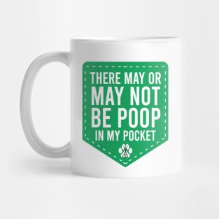 Dog Groomer Poop Pocket, Green and White Mug